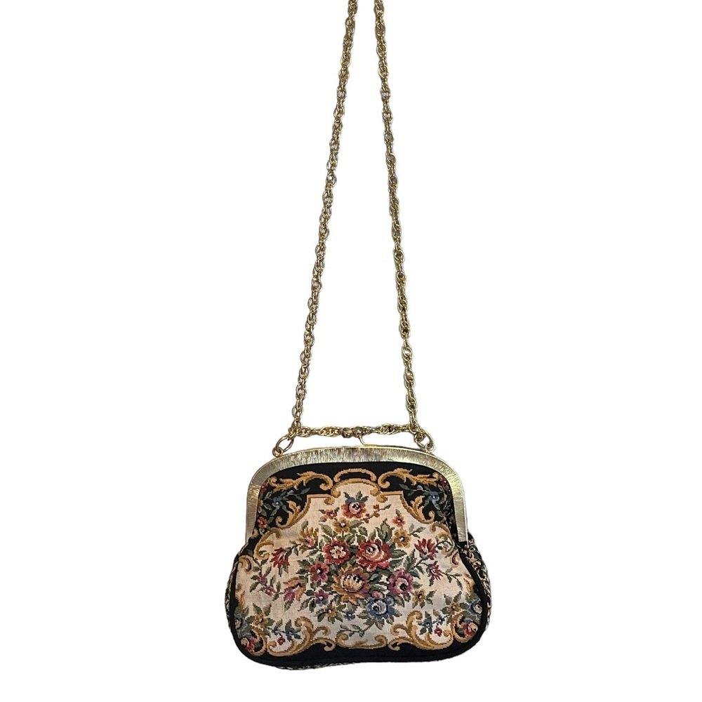 Vintage 60s Walborg mini floral tapestry evening bag - Picture 6 of 14